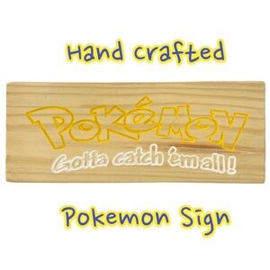 Pokemon Handmade Wooden Sign
